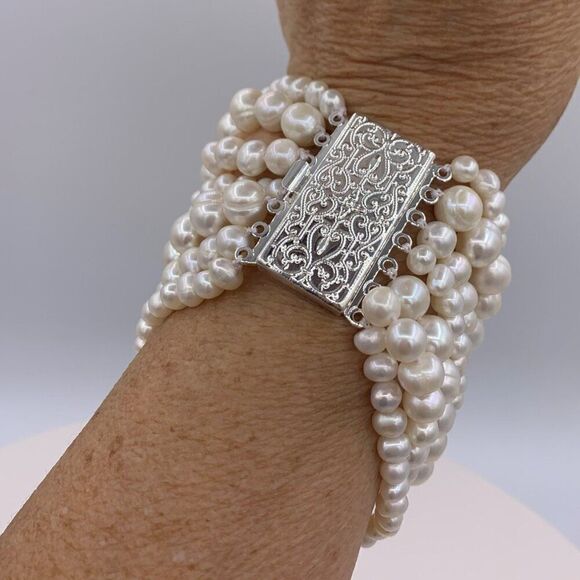 Earring, NWOT, solid 925 sterling silver, lab created clear gem, 1 3/4 inch drop - Picture 9 of 16